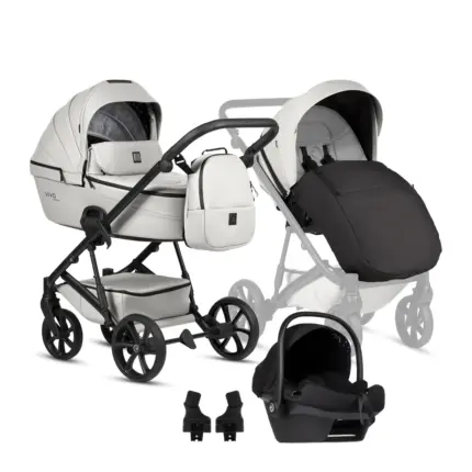 Bērnu rati 3 in 1 Tutis Viva 6 Plus Leather 085 cloud kopskats