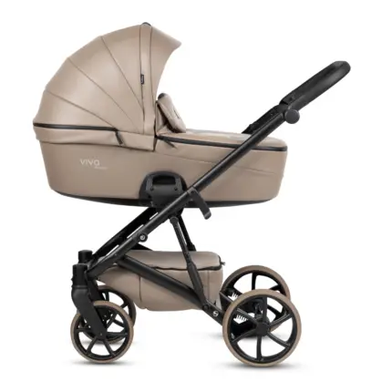Bērnu rati 3 in 1 Tutis Viva 6 Plus Leather 149 cappuccino kulba
