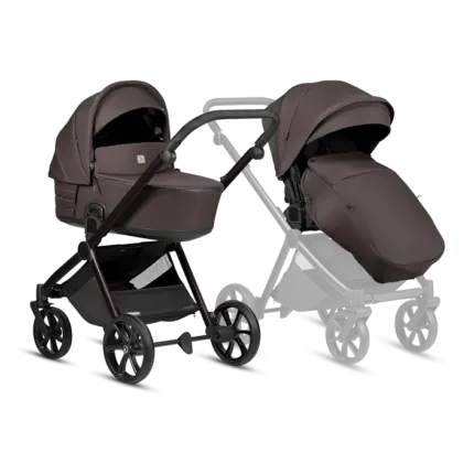 Bērnu rati 2 in 1 Tutis Mio 3 Plus Essential 024 coffe brown kopskats