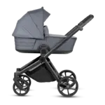 Bērnu rati 3 in 1 Tutis Mio 3 Plus Essential 103 dark grey skats no sāna
