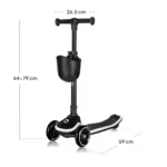 Balansa skrejritenis Lionelo Mey Black Onyx izmēri