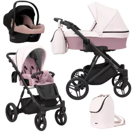 Bērnu rati 3 in 1 Kunert Lazzio pink eco