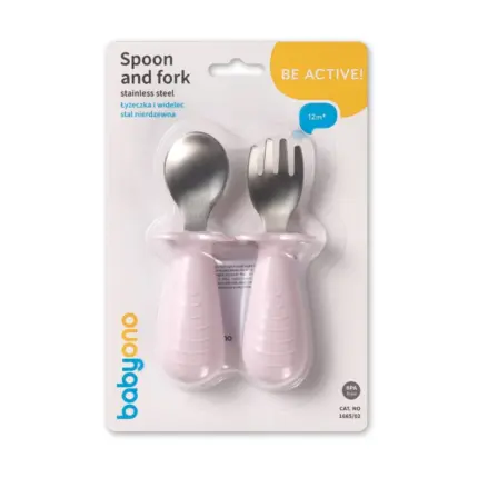 Bērnu galda piederumi BabyOno 1665/02 - Pink iepakojums