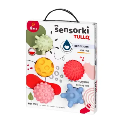 Tullo sensorās bumbiņas Pastel 5 gab. bez caurumiem 801