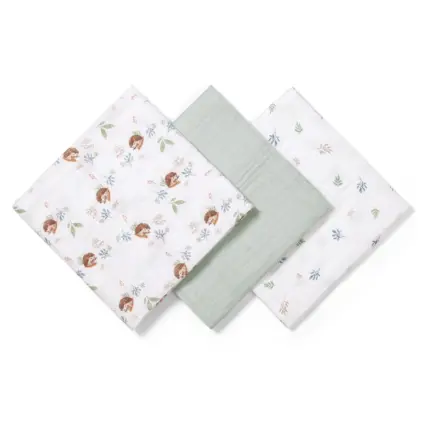 Muslīna autiņi BabyOno 70×70 cm, 3 gab. – Mint 348/16 izpakoti