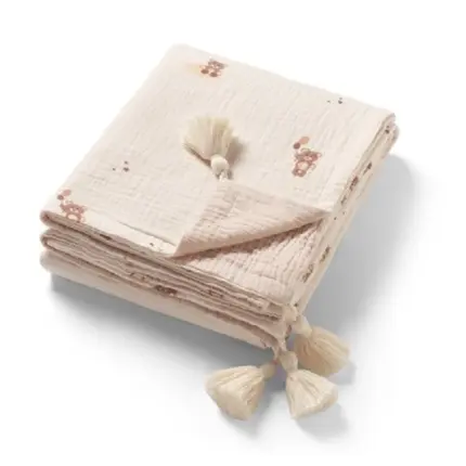 Muslīna bērnu pleds Babyono Cream 1566/02