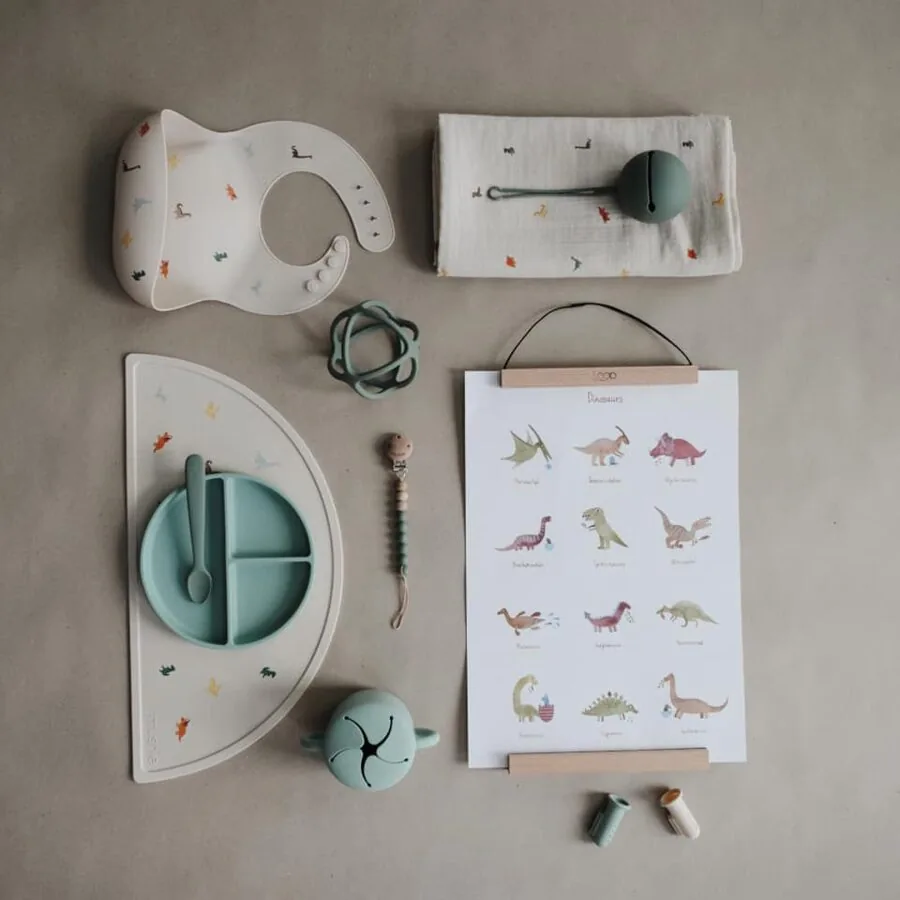 Silikona karotes 2 gab., MSS203 Cambrige blue/Shifting Sand, Mushie - Image 2