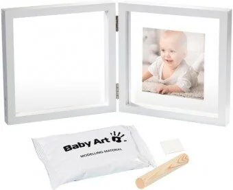 Baby art baby style dubultais komplekts mazuļa pēdiņas vai rociņas nospieduma izveidošanai ar krāsu vai masu, balts (artikuls: 3601095800) - Image 1