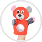 Plīša lācis-marionete BEAR Canpol 68/076 coral - Image 9