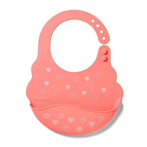 Silikona priekšautiņš 829/04 Rozā BabyOno - Image 1