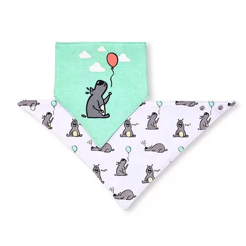 Kokvilnas priekšautiņu / lakatiņu komplekts 879/02, Baby ono - Image 1