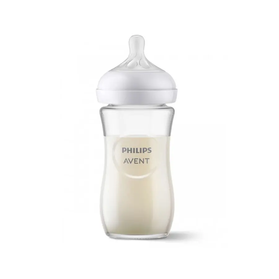 Philips Avent Natural Response stikla pudelīte 240ml ar knupi 1m+, 933/01 - Image 2