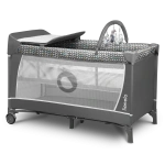 Ceļojuma gultiņa Lionelo Flower, grey scandi 1002241