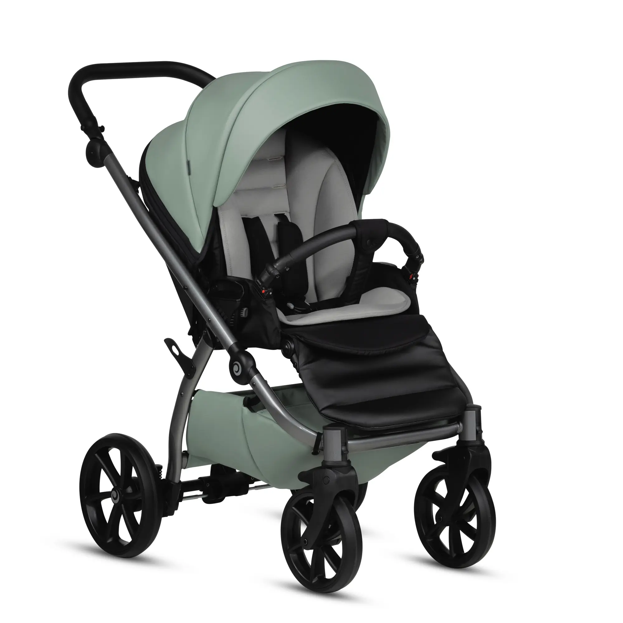 Bērnu rati 2in1 Uno 5 Plus Leather 039 Sage