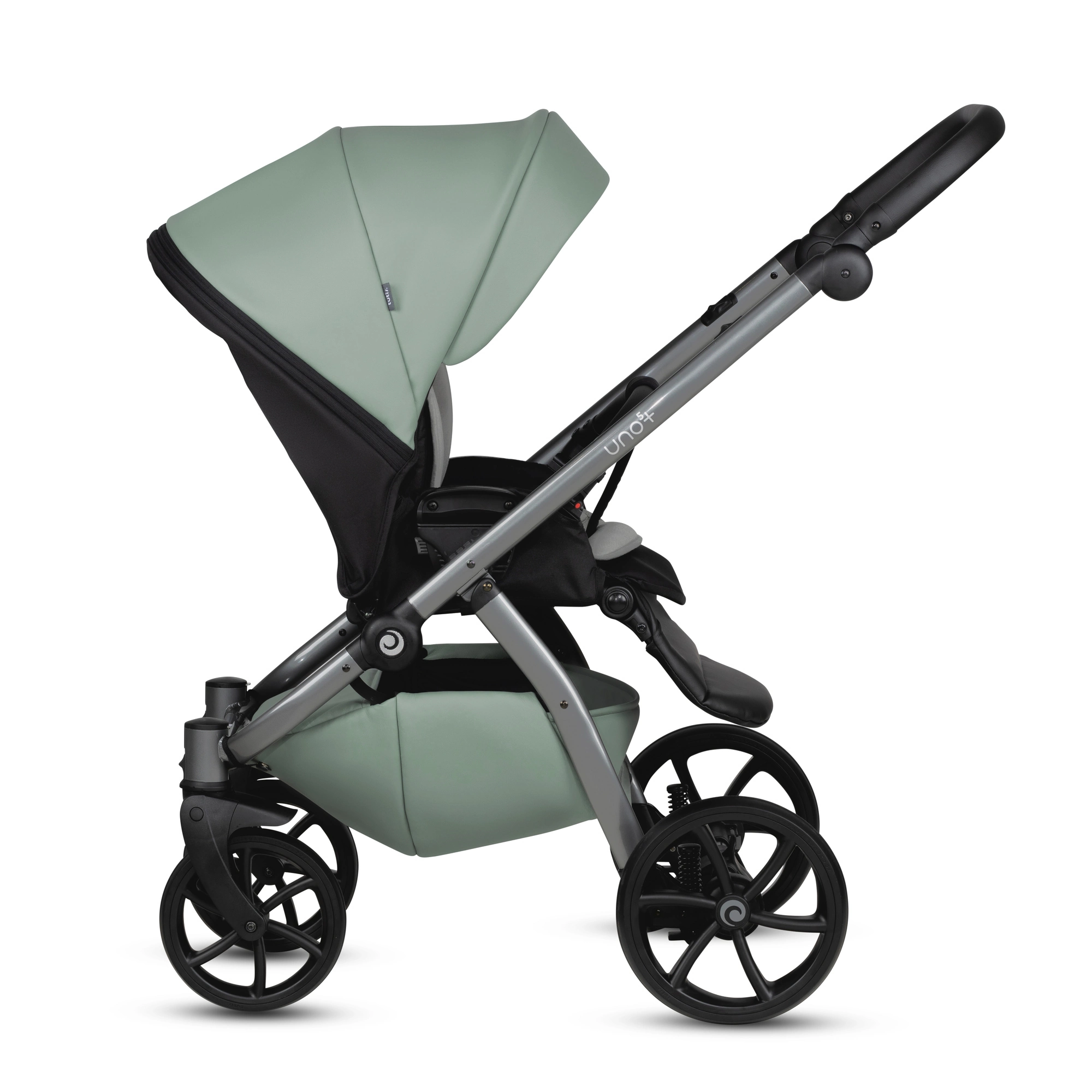 Bērnu rati 2in1 Uno 5 Plus Leather 039 Sage