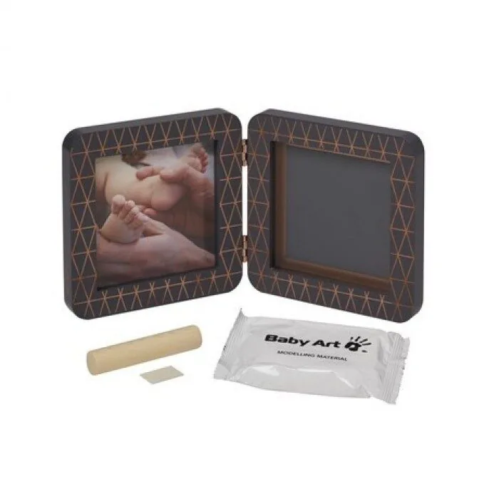 Baby art print frame my baby touch copper edition komplekts mazuļa pēdiņu/rociņu nospieduma izveidošanai, dark (artikuls: 3601092900) - Image 1