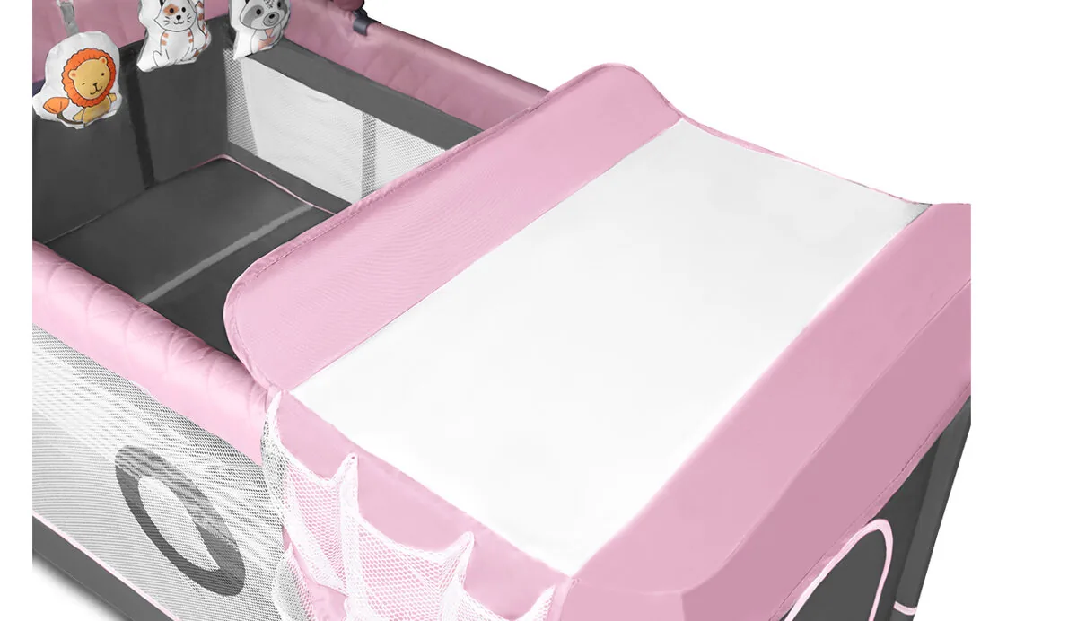 Ceļojuma gultiņa Lionelo Flower, Flamingo 1002499 - Image 4