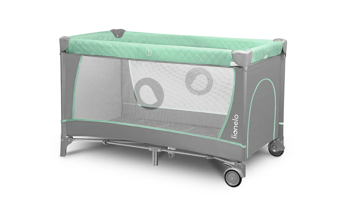 Ceļojuma gultiņa Lionelo Flower, Turquoise 1002500 - Image 2