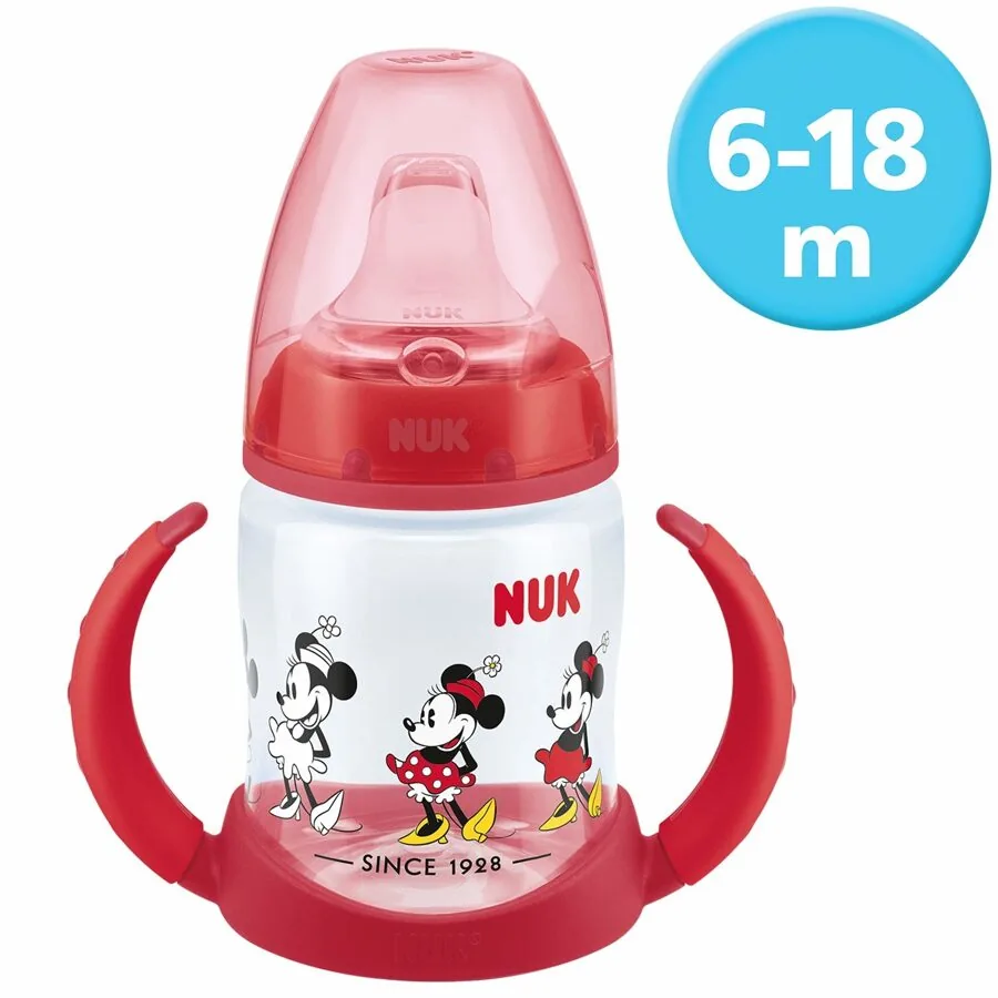 nuk-nuk-disney-first-choice-learner-bottle-6-18mon-5eefd51c70f07068e437cb62b1ccd459 First Choice mācību pudele Mickey Moise, 6-18m, SK61, sarkana, NUK - Image 1