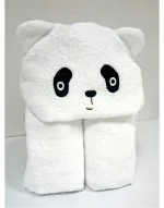 Dvielis ar kapuci, 74x120, balts,1538, Lorita - Image 2