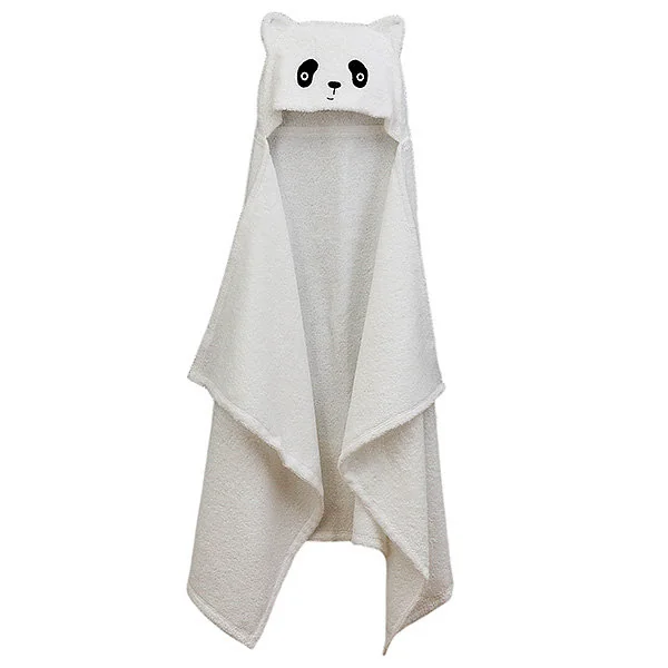 Dvielis ar kapuci, 74x120, balts,1538, Lorita - Image 3