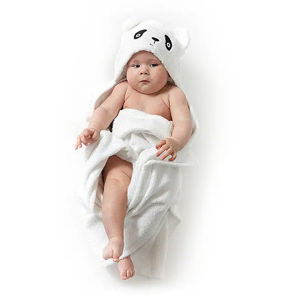 Dvielis ar kapuci, 74x120, balts,1538, Lorita - Image 6