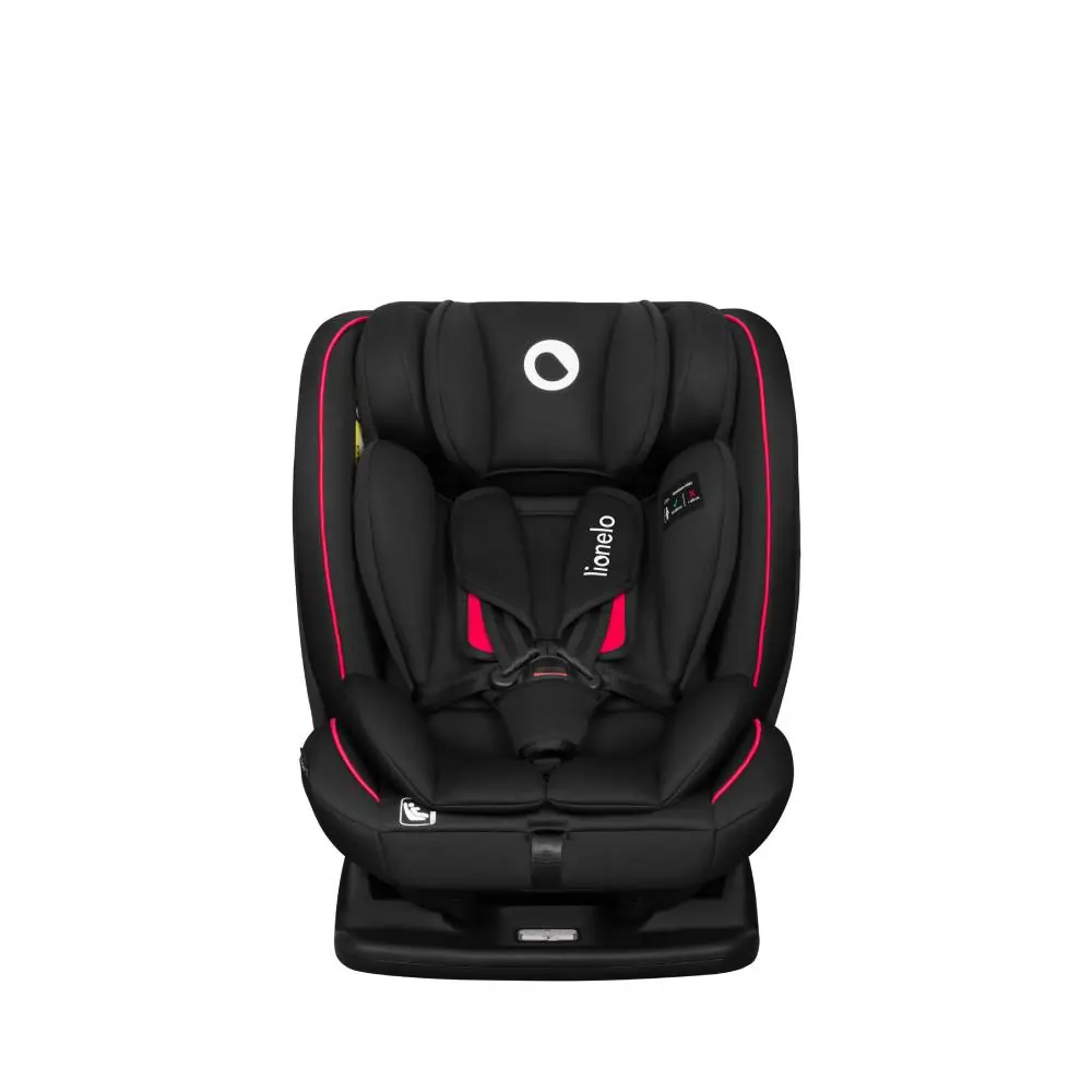 Autokrēsls bērniem Lionelo AART i-size 40-150cm, Black carbon red