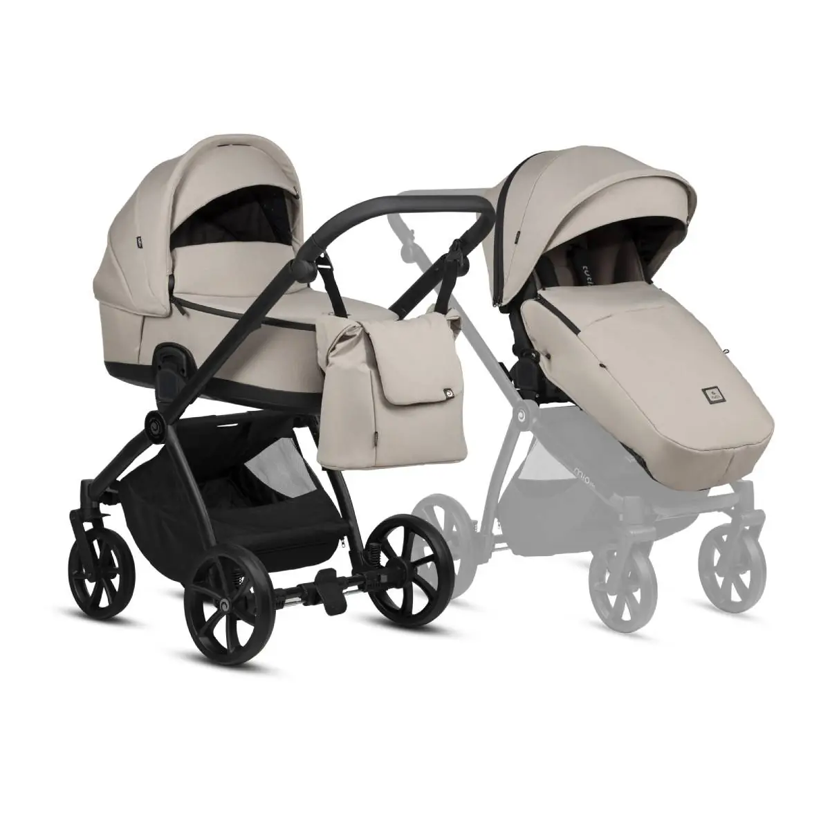 Bērnu rati 2in1 MIO 3 Plus 611 Moon Rock