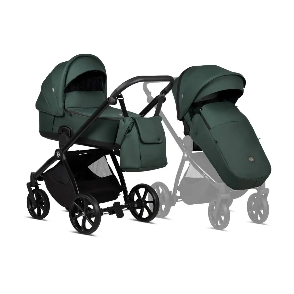 Bērnu rati 2in1 MIO 3 Plus 240 Pacific Green