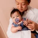 BIBS Studio apaļais knupītis Jasmine Fossil Grey mix