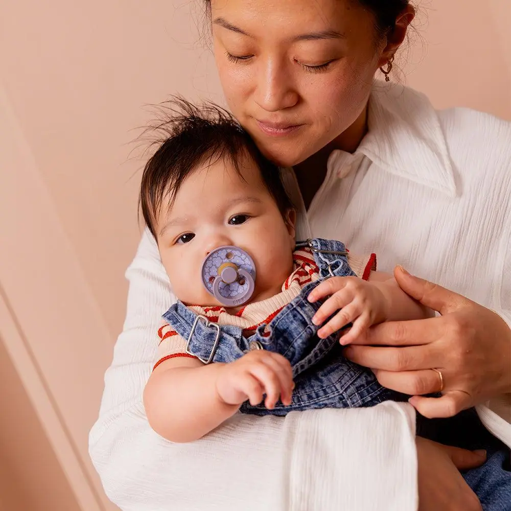 BIBS Studio apaļais knupītis Jasmine Fossil Grey mix