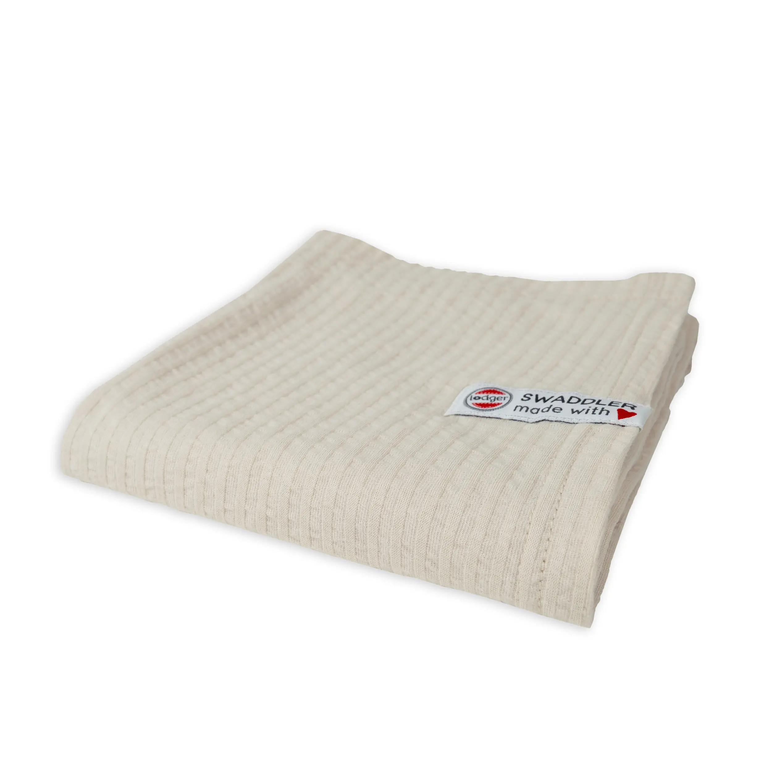 Swaddler Seersucker kokvilnas autiņš, 70x70 cm, Birch, Lodger