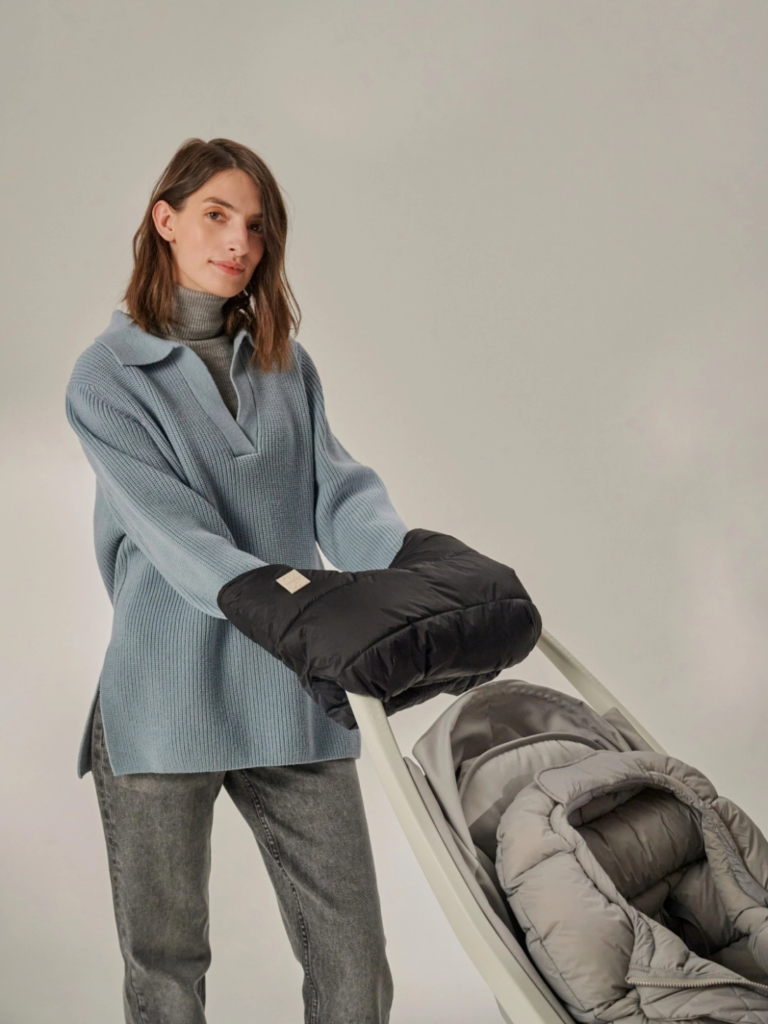 Flīsa ratu cimdi Eddy, black, Leokid