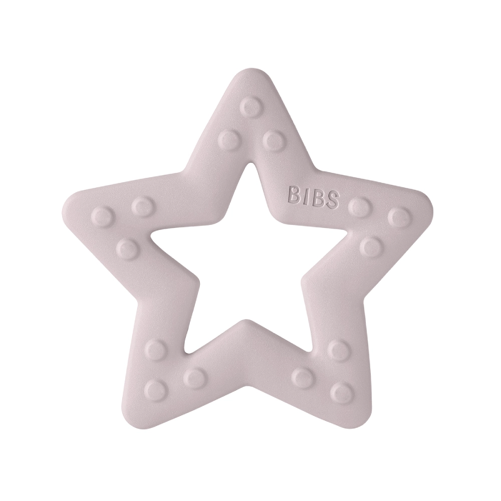 BIBS Baby Bitie zobu šķilšanās rotaļlieta, Star, pink plum