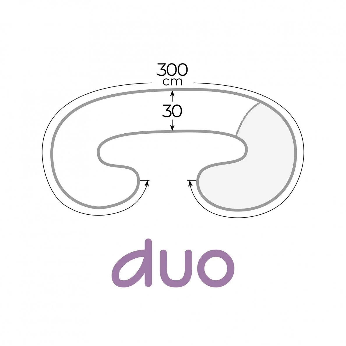 daudzfunkcionāls spilvens pakavs duo