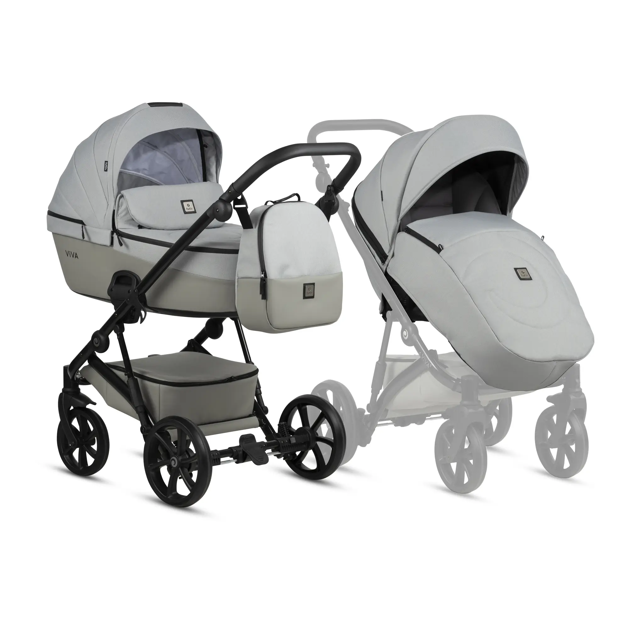 Bērnu rati 2in1 Viva 5 Plus 058 Crystal
