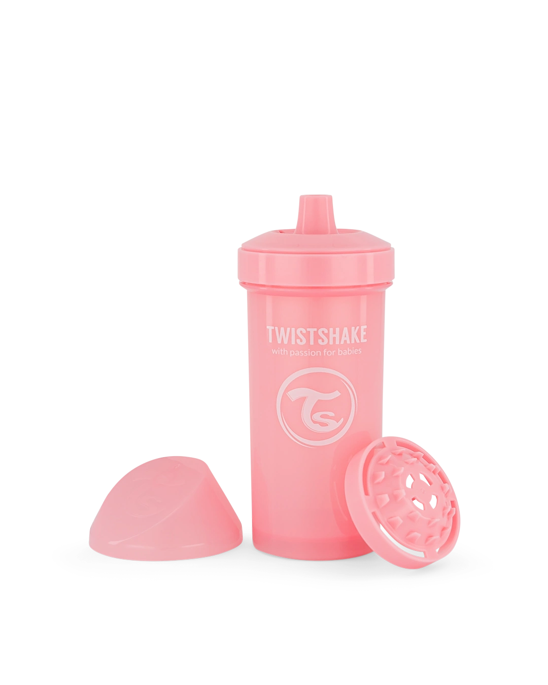 Twistshake bērnu ūdens pudele 360ml 12M+ Pastel Pink