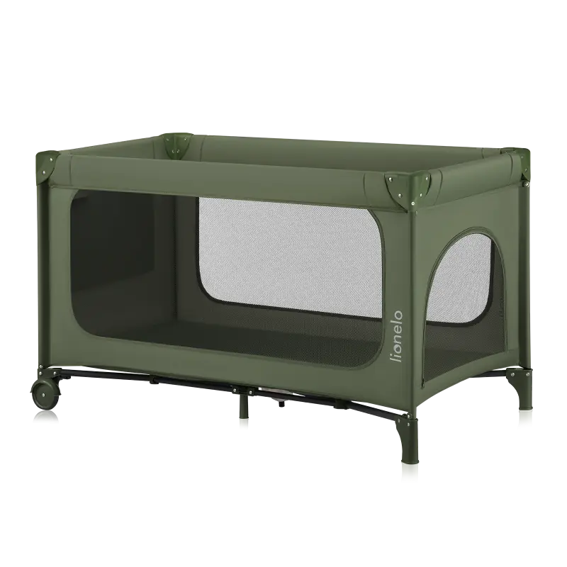 Ceļojuma gultiņa Lionelo Jasmin green olive 1012461