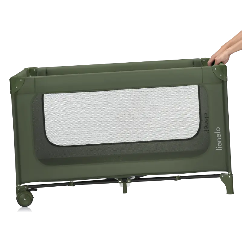 Ceļojuma gultiņa Lionelo Jasmin green olive 1012461