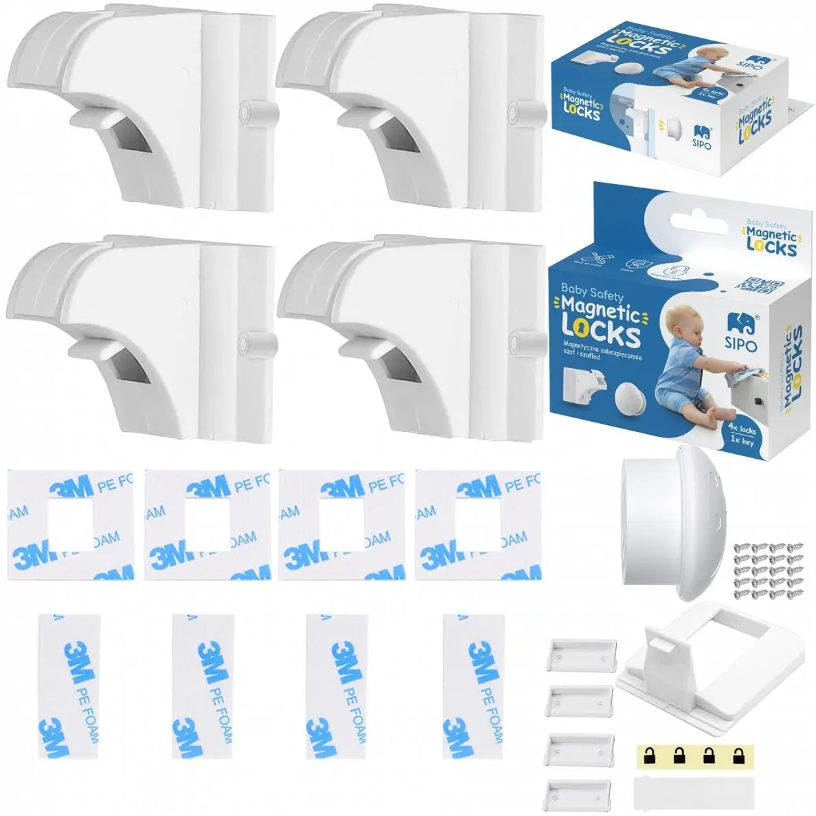 Magnētiskā drošības slēdzene, 4 gab., SBS-M4 SIPO