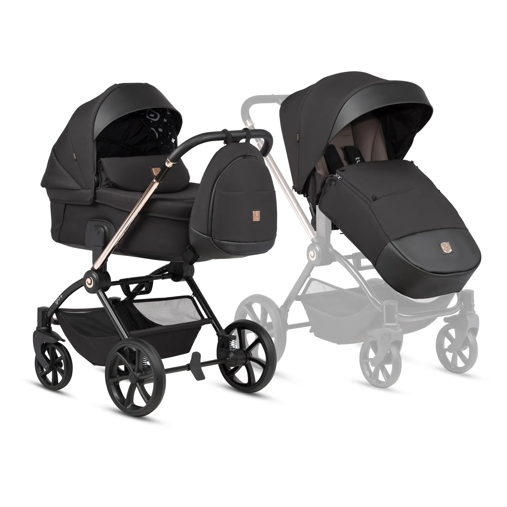 Bērnu rati 2in1 Gio Plus, Nero 135