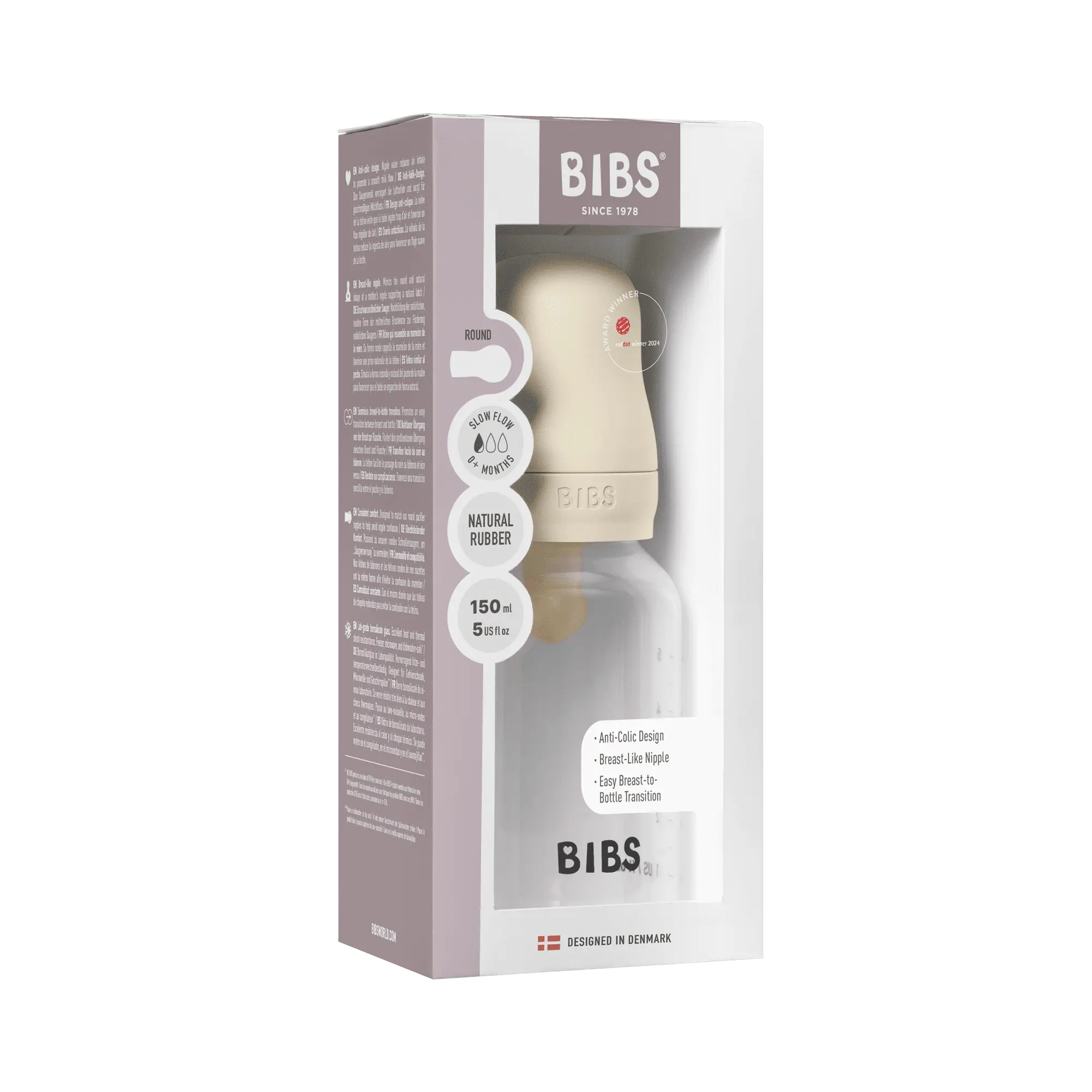 BIBS bērnu pudelīte 150 ml, Ivory