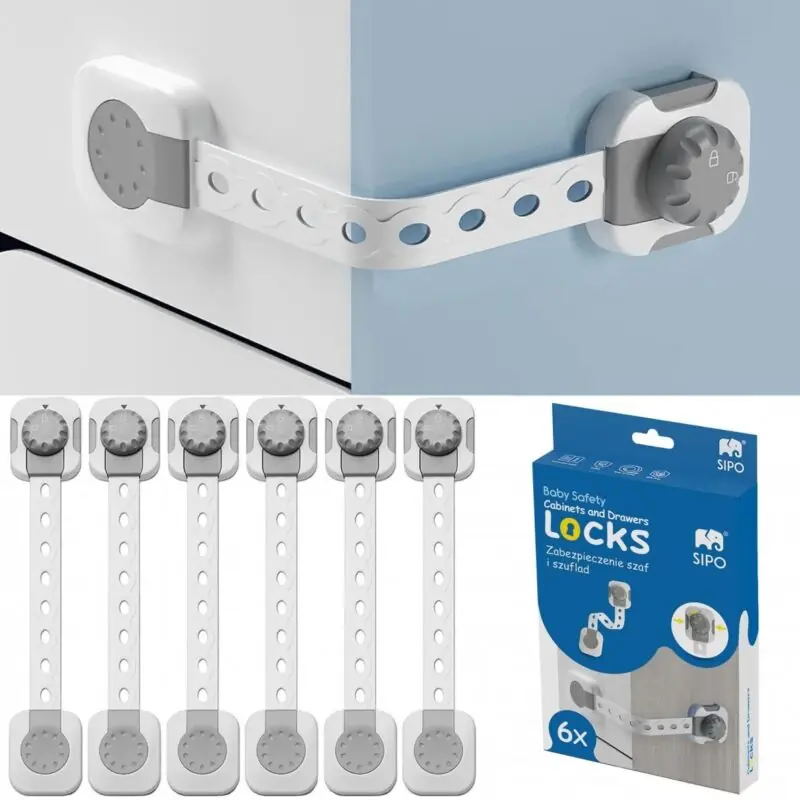 Bērnu drošības slēdzenes skapjiem 6 gab., SBS-214 SIPO