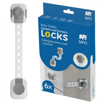 Bērnu drošības slēdzenes skapjiem 6 gab., SBS-214 SIPO