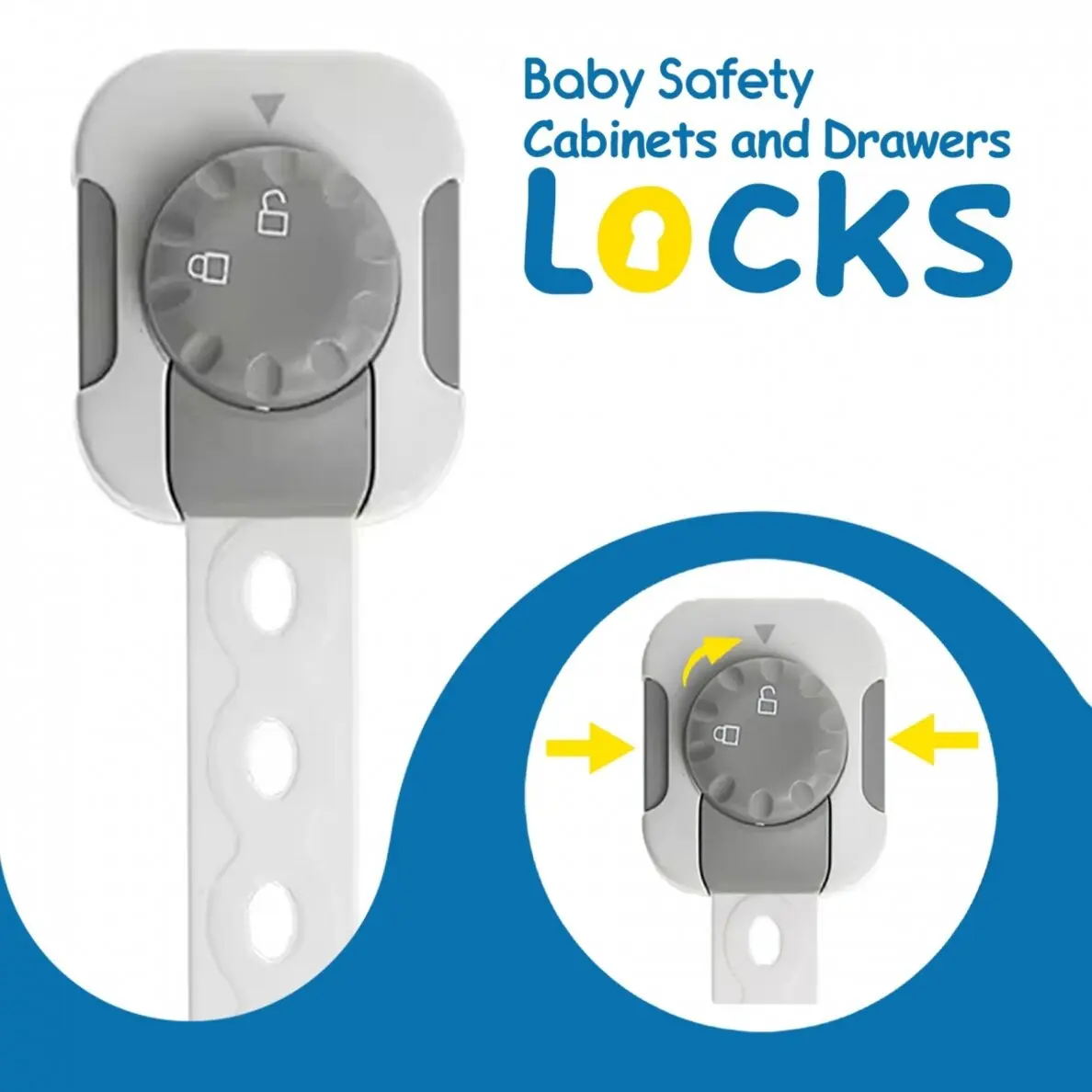 Bērnu drošības slēdzenes skapjiem 6 gab., SBS-214 SIPO