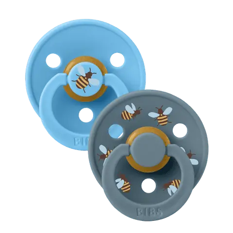 BIBS Studio apaļais knupītis 0-6 M, 2 gab., Bumblebee Breeze Mix - Image 1