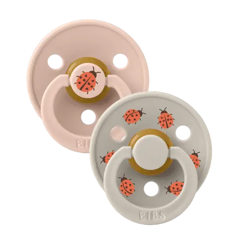 BIBS Studio apaļais knupītis 0-6 M, 2 gab., Ladybug Blush Mix - Image 1