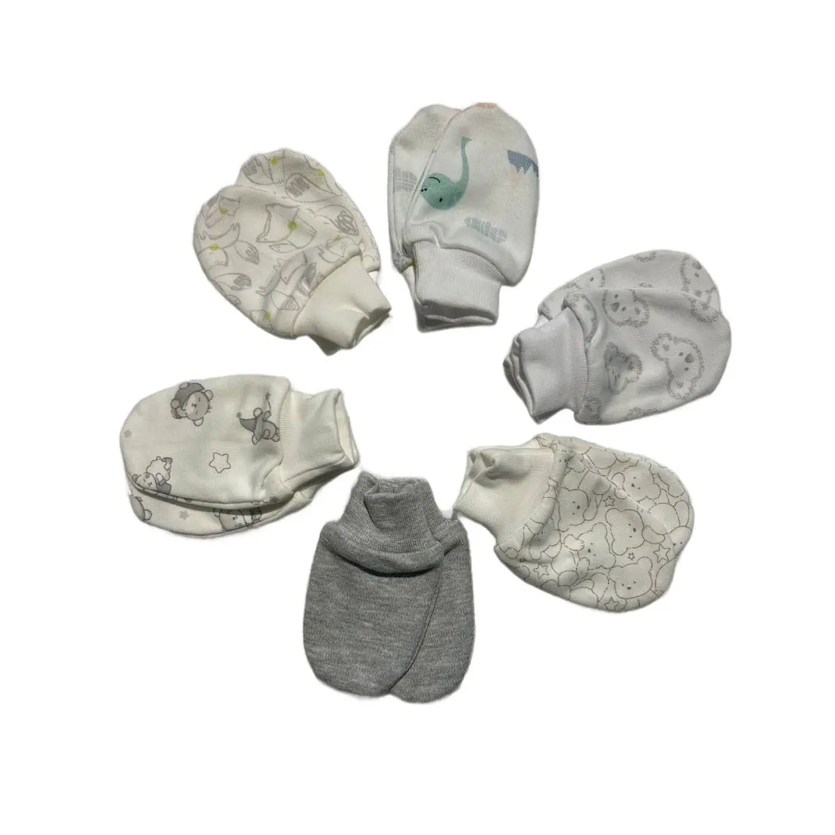 Cimdiņi jaundzimušajiem – 100 % kokvilnas cimdi bērniem no 0 līdz 3 mēnešiem