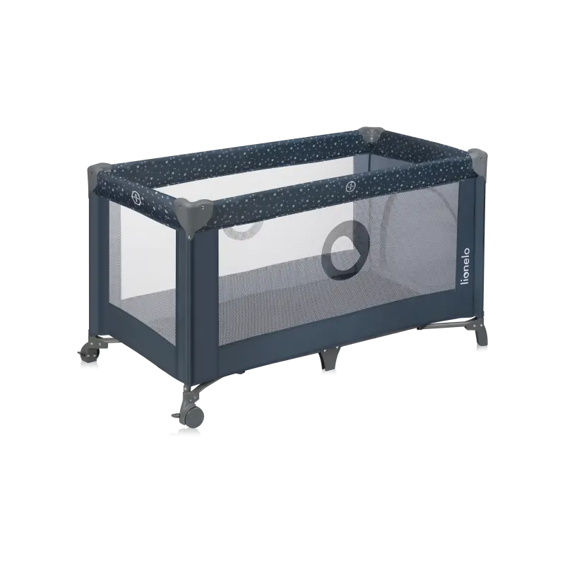 Ceļojuma gultiņa Lionelo STEFI, Blue grey
