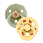 BIBS Studio apaļais knupītis 0-6 M, 2 gab., Ladybug Sage Mix
